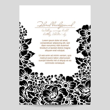 Vintage çiçek davetiye