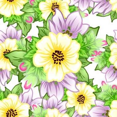 Dikişsiz çiçek deseni