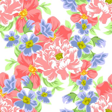 Dikişsiz çiçek deseni