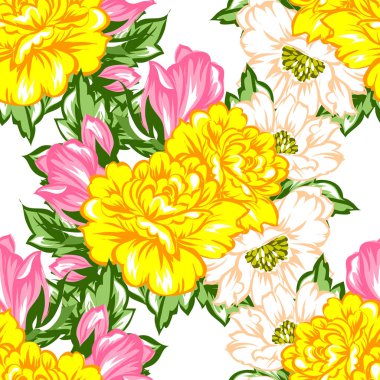 Dikişsiz çiçek deseni