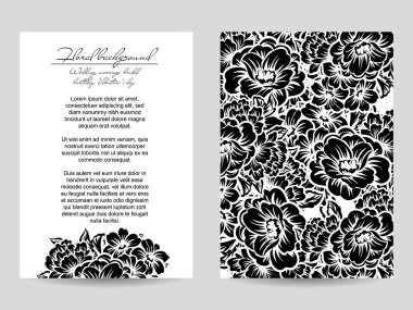 Vintage çiçek davetiye