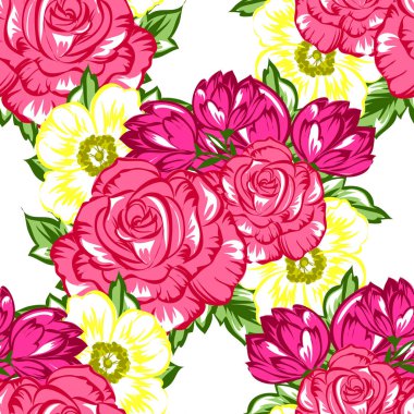 Dikişsiz çiçek deseni