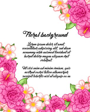 Tender floral invitation card clipart