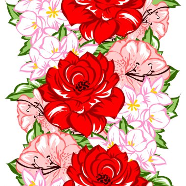 Dikişsiz çiçek deseni