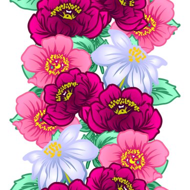 Dikişsiz çiçek deseni