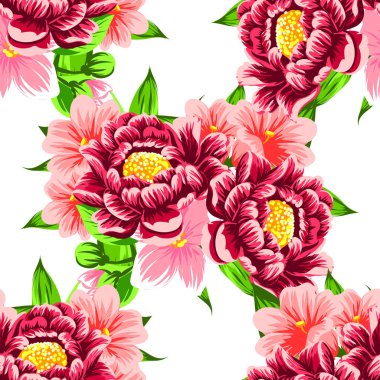 Dikişsiz çiçek deseni