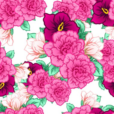 Dikişsiz çiçek deseni