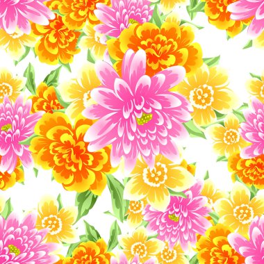 Dikişsiz çiçek deseni