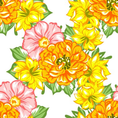 Dikişsiz çiçek deseni