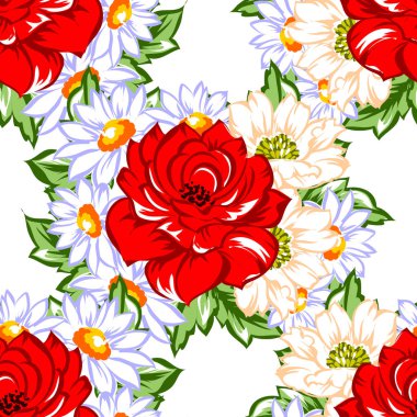 Dikişsiz çiçek deseni