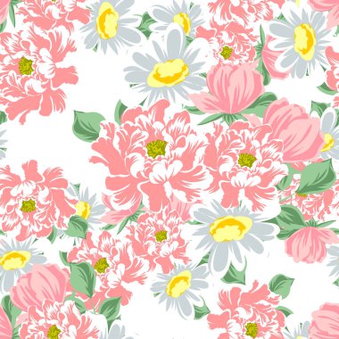 Dikişsiz çiçek deseni