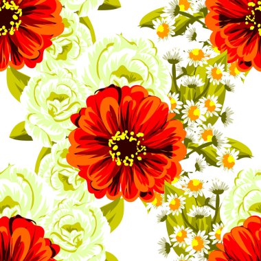 Dikişsiz çiçek deseni