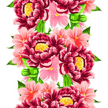 Dikişsiz çiçek deseni