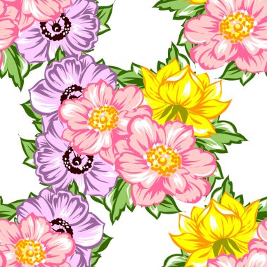 Dikişsiz çiçek deseni