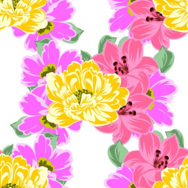 Dikişsiz çiçek deseni