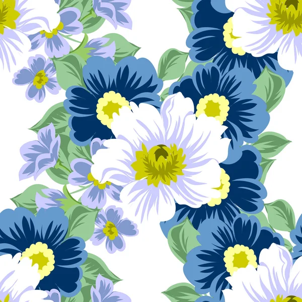 Seamless flowers pattern — Stock Vector