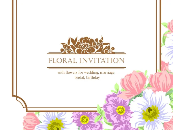 Nabídka květinové Pozvánka — Stockový vektor
