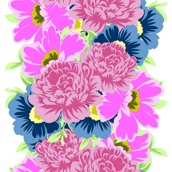 Patrón de flores sin costura — Archivo Imágenes Vectoriales