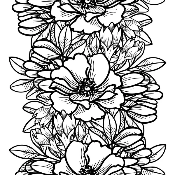 Patrón floral sin costuras — Vector de stock