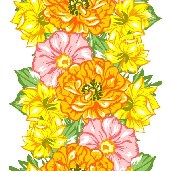 Безшовні квіти візерунком — стоковий вектор
