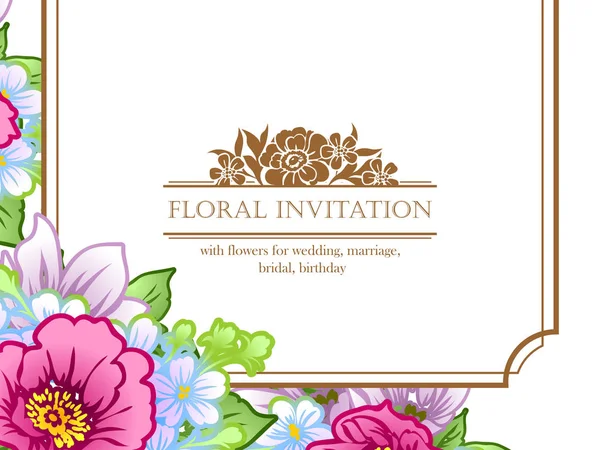 Nabídka květinové Pozvánka — Stockový vektor