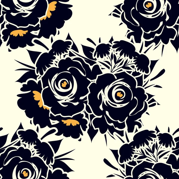 Patrón floral sin costuras — Vector de stock