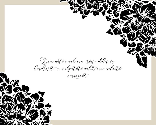 Tarjeta de invitación floral Vintage — Vector de stock