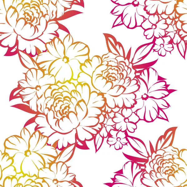 Patrón floral sin costuras — Vector de stock