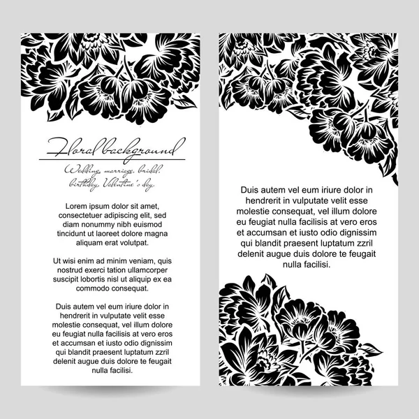 Vintage floral invitation card — Stock Vector