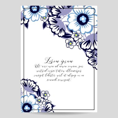 Vintage çiçek davetiye