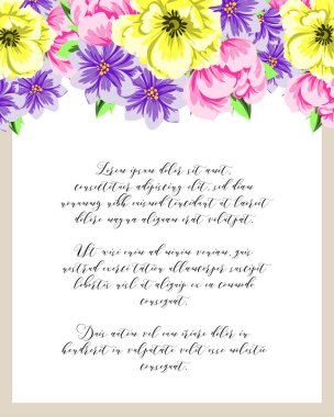 İhale çiçek davetiye