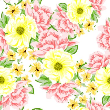 Dikişsiz çiçek deseni