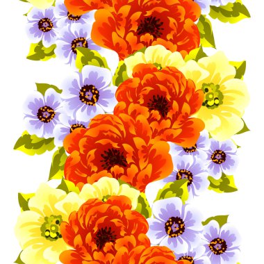 Dikişsiz çiçek deseni