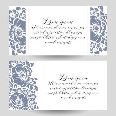 Vintage çiçek davetiye