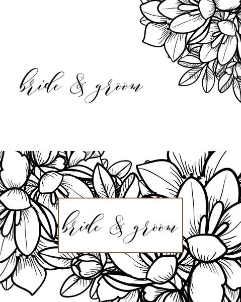 çiçek düğün davetiye kartı