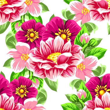 Dikişsiz çiçek deseni