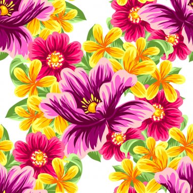 Dikişsiz çiçek deseni