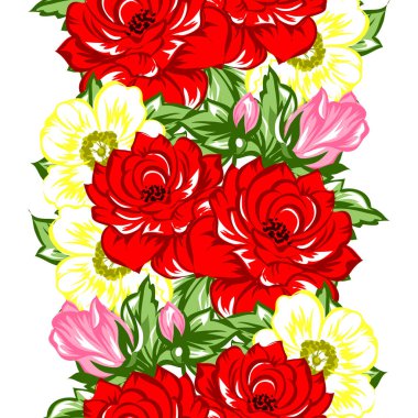 Dikişsiz çiçek deseni