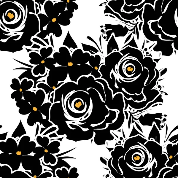 Patrón floral sin costuras — Vector de stock