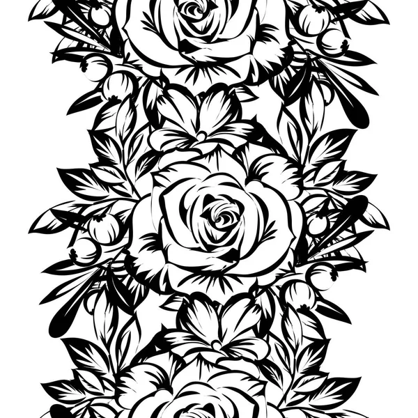 Patrón floral sin costuras — Vector de stock