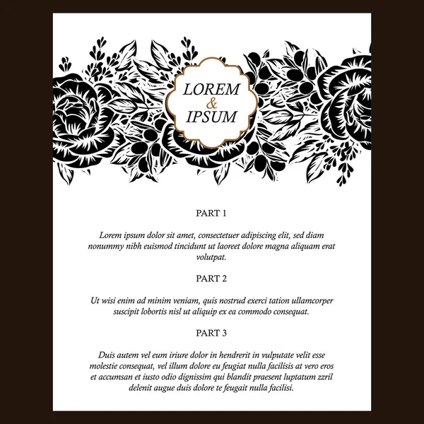 Vintage çiçek davetiye