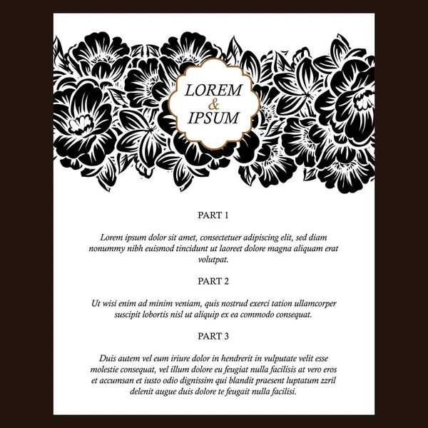 Vintage çiçek davetiye