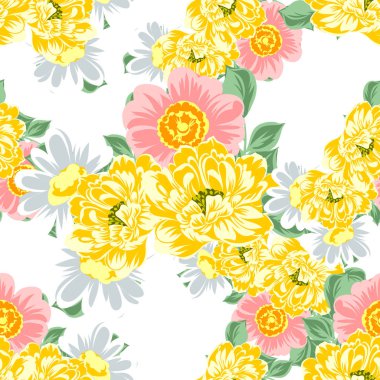 Dikişsiz çiçek deseni