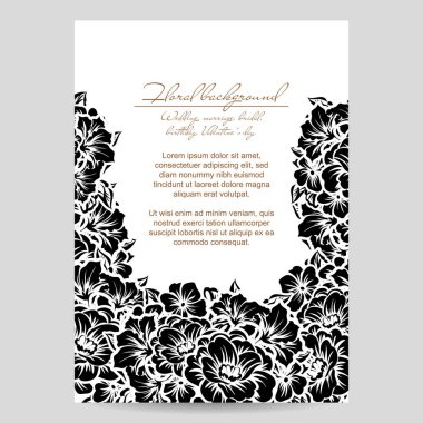 Vintage çiçek davetiye