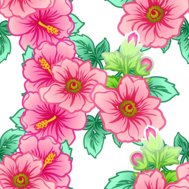 Dikişsiz çiçek deseni