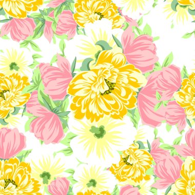 Dikişsiz çiçek deseni