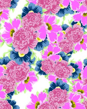 Dikişsiz çiçek deseni