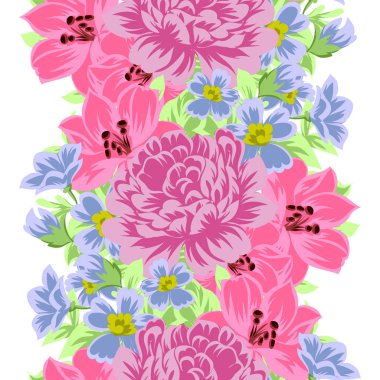 Dikişsiz çiçek deseni