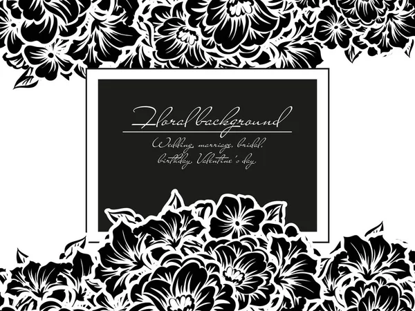 Tarjeta de invitación floral Vintage — Vector de stock