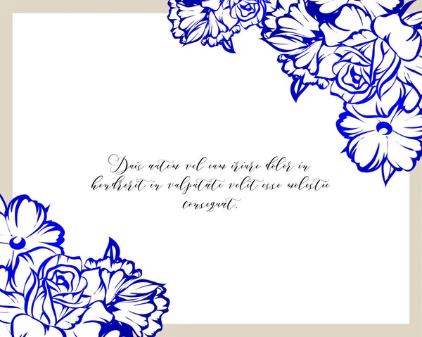 Tarjeta de invitación floral Vintage — Vector de stock